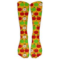 TOP YAZU Women & Men Red Green Apples Pattern Stocking Socks Athletic Sock Long Sock All Sport Holiday One Size