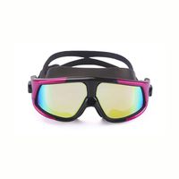 Premium Polarized Big Large Frame Swim Goggles, Swimming Goggles Anti Fog No Leaking with UV Protection and Clear Lens Wide-Vision for Men Women Adult Youth with Free Case,Nose Clip and Ear Plugs