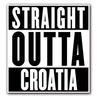 CUSTOMI CROATIA Straight Outta Series Custom Decal Sticker for Car Truck Macbook Laptop Air Pro Vinyl