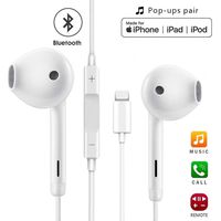 Earbuds Pop up Earphones Stereo Headphones and Noise Isolating Headset-Made Compatible with iPhone 7/7 Plus IP8 /8 Plus IP X/XS/XR IP 11/11 Pro Earphones (White-01)