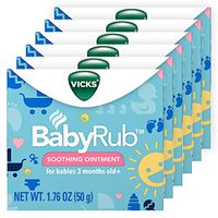 Vicks BabyRub Chest Rub Ointment, 1.76 oz (6 Pack) - Soothing Aloe, Eucalyptus, Lavender, and Rosemary, from The Makers of VapoRub