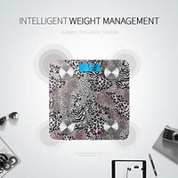 Beautiful Pink Leopard Skin Most Accurate Weight Scale Bathroom Body Scale Infant Scale Digital Tracks 8 Key Compositions Analyzer Sync with Fitness Apps 400 Lbs