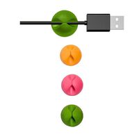 Poniu Self Adhesive Cable Manager Drop Wire Desktop Organizer Cord Holder Multipurpose Cable Organizer Rubber Fixed Clamp Lines Clip