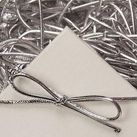 16 Inch Metallic Silver Stretch Loops (150)