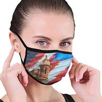 YOFFYO Puerto Rico Flag Anti-Dust Earloop Face Cover for Women Men, Pollen Running Climbing Half Face Mouth Cover - Elastic Band Anti-Allergies Mouth-Muffle