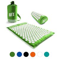 #DoYourFitness Back and Neck Pain Relief - Acupressure Mat and Pillow Set - Relieves Stress, Back, Neck, and Sciatic Pain - Comes with a Vinyl Carry Bag for Storage and Travel »Jimuta« | Green