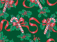 Holiday Classic - Ribbons & Canes Gift Wrap 18"x417' Gift Wrap Half Ream Roll (1 roll) - Wraps -X5130H18