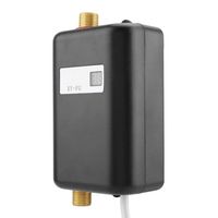 Simlug Instant Water Heater with LCD Display, 110V 3000W Mini Electric Tankless Instant Hot Water Heater Bathroom Kitchen Washing(Black)