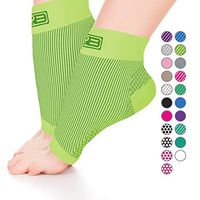 Go2 Plantar Fasciitis Socks|Best Ankle Compression Brace 22-25 mmHg|Arch Support Joint Heel Pain Relief|Foot Sleeves for Women and Men Reduce Swelling|Relieve Achilles Tendonitis(Neon Green Large)