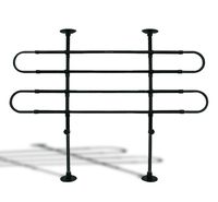 Zone Tech Universal Fit-Adjustable Sturdy-Heavy Duty- Portable -Sleek Shiny Black- Travel - Pet Safety Barrier