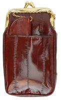 Eel skin Soft Leather Cigarette Case with Lighter Holder by Marshal