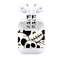 Taifond Vinyl Skin Decal for Airpods Bluetooth Earphone Case Protective Sticker Wrap Cover Skins-Skull