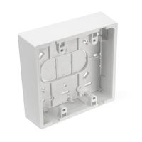Leviton 42777-2WB Surface Mount Backbox, Dual Gang, White, 1.45"