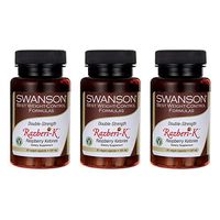 Swanson Double Strength Razberi-K Raspberry Ketones 200 Milligrams 60 Veg Capsules (3 Pack)