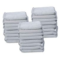 uxcell 24pcs Scouring Pad Non-Scratch Scouring Sponge Scrub Pads 5"x3.3" For Scouring Kitchen, Dishwashing, Silver Tone 1
