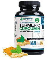 Turmeric Curcumin Complex with Black Pepper Extract 1650 mg - Contains Piperine (for Superior Absorption and Tumeric Bio-Availability) and 95% Standardized Curcuminoids - Plus Ginger Root Extract