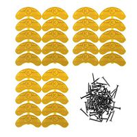 Heel Plates 30 PCS Rubber Shoes Heel Ttaps Tips Repair Pad Replacement Medium Size with Nails (Yellow)