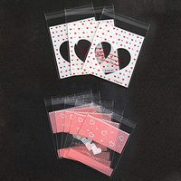 Self Adhesive Treat Bags 100 Pcs Cookie Bags Cellophane Treat Bags for Bakery, Candies, Dessert, Cookie Packaging (4''x5'')