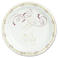 8 1/2" Clay-Coated Round Paper Plates Symphony Design