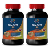 Metabolism Boosting Pills - CHIA Seed Oil 2000 MG - Source of Omega - chia Seed Thrive - 2 Bottles (120 Softgels)