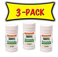 Nat-rul Health Ferrotabs Bottle 100 Tablets - 3 Pack