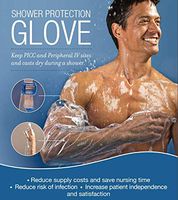 Aqua Guard Moisture Barrier, Shower Protection Glove with Water-Seal Band - 3 Gloves Included