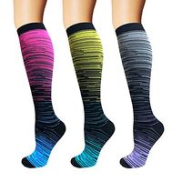 3/5 Pairs Compression Socks Women & Men - Best Medical,Nursing,Hiking,Travel & Flight Socks-Running & Fitness (S/M)