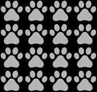 Yadda-Yadda Design Co. Small Pawprint - Dog Paw Print - Matte Vinyl Decal Sticker YYDC (2.25" w x 2" h) (Quantity & Color Choices) (16 Pack, Silver)