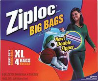 Ziploc 71595 Heavy Duty Bag, 2' X 20" (Pack of 4)