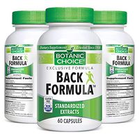 Botanic Choice Back Formula - Adult Daily Supplement- Delivers Essential Nutrients Supporting Healthy and Comfortable Back Promotes Joint and Muscle Function to Keep You on The Go 60 Capsules