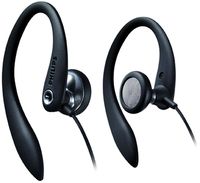 Philips SHS3200BK/37 Flexible Earhook Headphones, Black