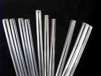 Devardi Glass Boro 8 Glass Drinking Straws, Hand Fire Polished USA, Straight, Clear, 8mm x 10 Inch