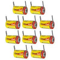 10x OmniCel ER14250 3.6V 1/2AA Lithium Battery w/Tabs For Smart Munitions, Unattended Sensors, Intrusion Sensors, RFID Tracking, Asset Tracking, Theft Prevention, Locator Beacons, Fleet Monitoring