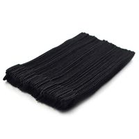 TOUHIA 6-Inch Black Reusable Fastening Cable Ties Microfiber Cloth Hook and Loop Cord Ties(50PCS)