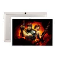 Hongfei 10.1" 3G Tablet - 1GB RAM 16GB ROM Android 4.4 Quad-Core Dual Sim Phone Tablet PC with 1280x800 IPS Display Google APP WiFi Bluetooth OTG Dual Camera (Silver)