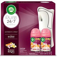 Air Wick Pure Freshmatic Automatic Spray Starter Kit, (Gadget + 2 Refills), Summer Delights, Air Freshener, Essential Oil, Odor Neutralization, Packaging May Vary