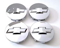 Shenwinfy for Chevy Center Caps, 3.25" Chrome Wheel Center Hub Cap for 18" 20" 22" Chevy Surburban Silverado Tahoe Avalanche Wheels 88963143 4 pcs (Silver)