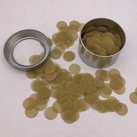 200 PCS 1/2 Inch Premium Type Brass Pipe Screens Smoking Pipe Screen Filters with Storage Box for Smoking Tobacco Pipes, Gold Color