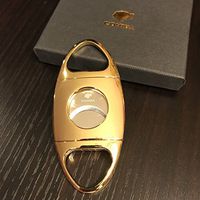 Stainless Steel Double Blade Cigar Cutter (Gold)