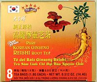 Prince of Peace Pure Korean Ginseng Reishi Root Tea 8 Bags (1.8g ea, net wt 14.4g)
