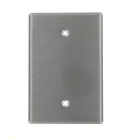 Leviton 84114-40 1-Gang No Device Blank Wallplate, Oversized, Device Mount, Stainless Steel