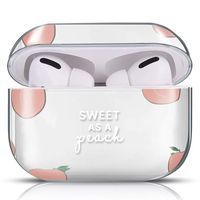 Lilycase Compatible with AirPods Pro Case with Girls Cute Clear Smooth PC Shockproof No Dust Cover Case for Apple Airpods Pro 2019 - Peach