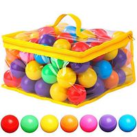 120 Count 7 Colors BPA Free Crush Proof Plastic Balls for Ball Pit Balls for Toddlers Kids 2.2 Inches Balls Toys