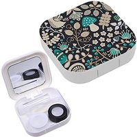 Portable Contact Lens Case Box Travel Kit Mirror + Bottle + Tweezers Container Holder [ Forest ]