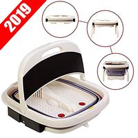 Black Hound Foot Spa Massager-Portable Foot Bath Tub New 2019 Version w/Electric Heating Bubble Wave - All in One Pedicure Machine Set for Relaxation Red Light Therapy