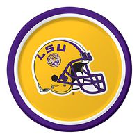 Club Pack of 96 Louisiana State Univ "LSU" Disposable Paper Party Lunch Plates 7"