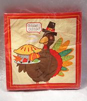 Gobble Gobble Thanksgiving Day Napkins Turkey (24 Piece, 2 Ply)