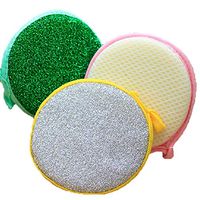 20pcs Multi-Purpose Kitchen Double Side Round Dishwashing Sponge Scrubber Rag Dish Pad Cleaner Home Kitchen Cleaning Tool Sponges