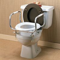 Raised Toilet Seat with Safety/Hand Rails