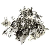 RLECS 30-Pack 12x12mm AA Battery Metal Spring Plate Contact Terminal Silver